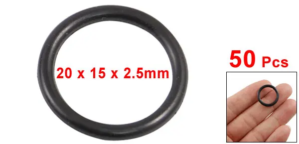 Uxcell 50pcs/lot 2.5mm Rubber Ring Sealing Nitrile Black Rubber O-Ring Oil Seal Gaskets Id 15/16/17/23/24/25/26/27/30mm Oil Ring