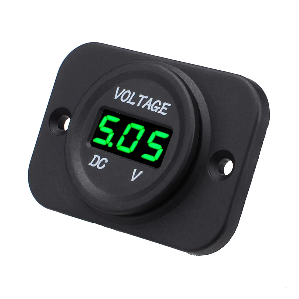 New 36mm 6-30V Car Auto Digital Voltmeter Blue/Green/Red LED Voltage Meter Volt Gauge Tester Monitor