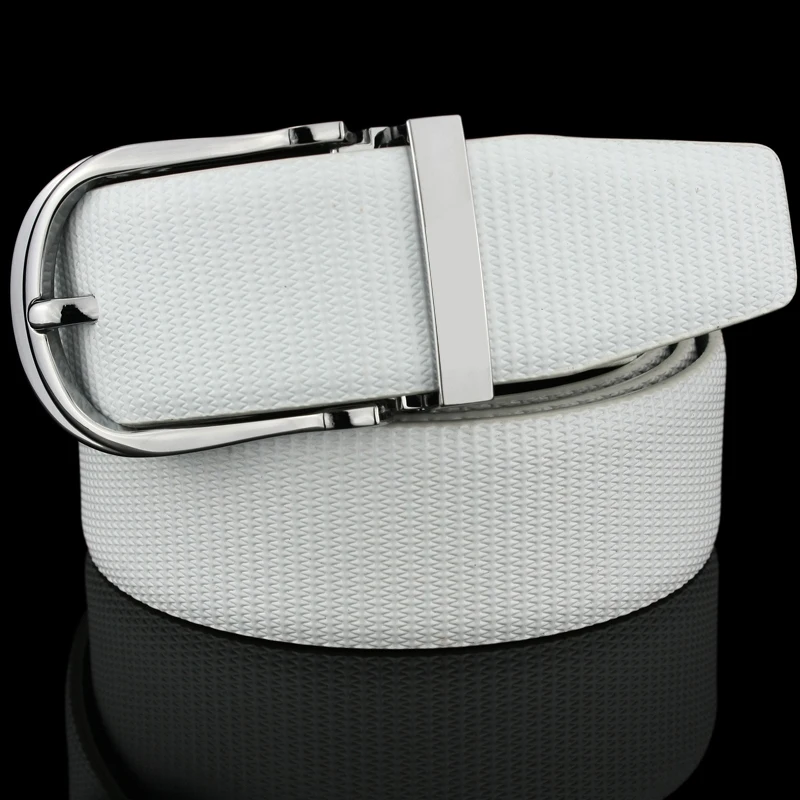 

Cowhide Designer Luxury Belt Men Male Waist Strap Leather Buckle White Genuine Leather Belts For Men Pants Band Ceinture young