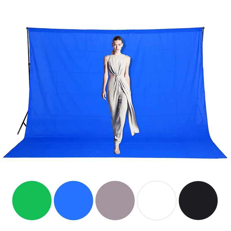 3X2M Green Color Cotton Non-pollutant Textile Muslin Photo Backgrounds Studio Photography Screen Chromakey Backdrop Cloth