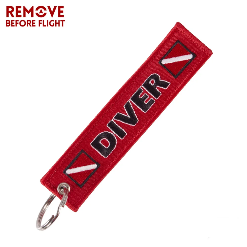 Fashion Jewelry Car Keychain for Motorcycles OEM Key Chains Red Embroidery Key Fobs Aviation Gifts Key Chain Tag Car Key Ring