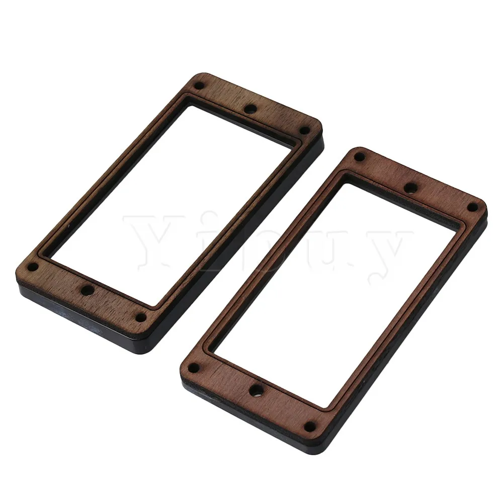 Yibuy 2pcs 9.2cm Rosewood Humbucker Pickup Mounting Ring Set Light Guitar Parts