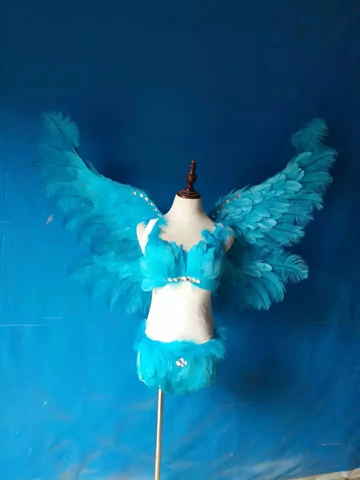 

Adults Feather Wings Kids Angel Costume Stage Performance Photograh Studio Prop