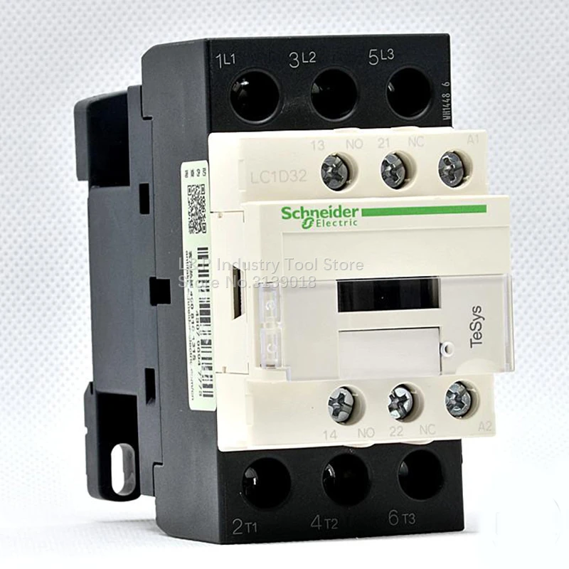 Original Schneider Electric LC1D32M7C Coil 220VAC Contactor 32A LC1D32F7C 110V Load 15KW/AC380V TeSys LC1D Contact Update