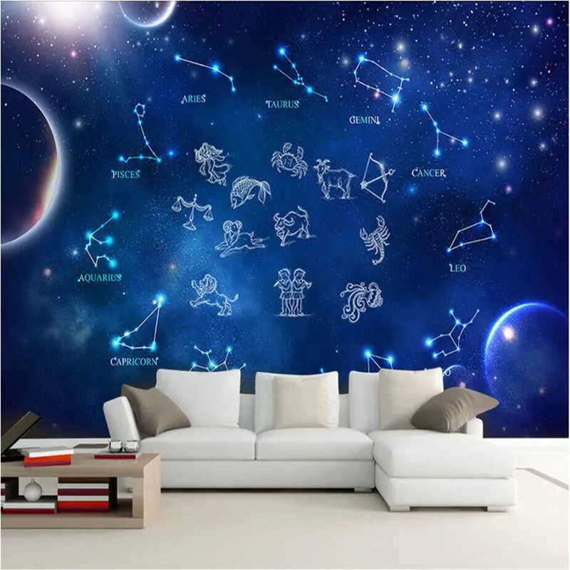 

Customized personality constellation wall professional production wallpaper mural custom photo wall