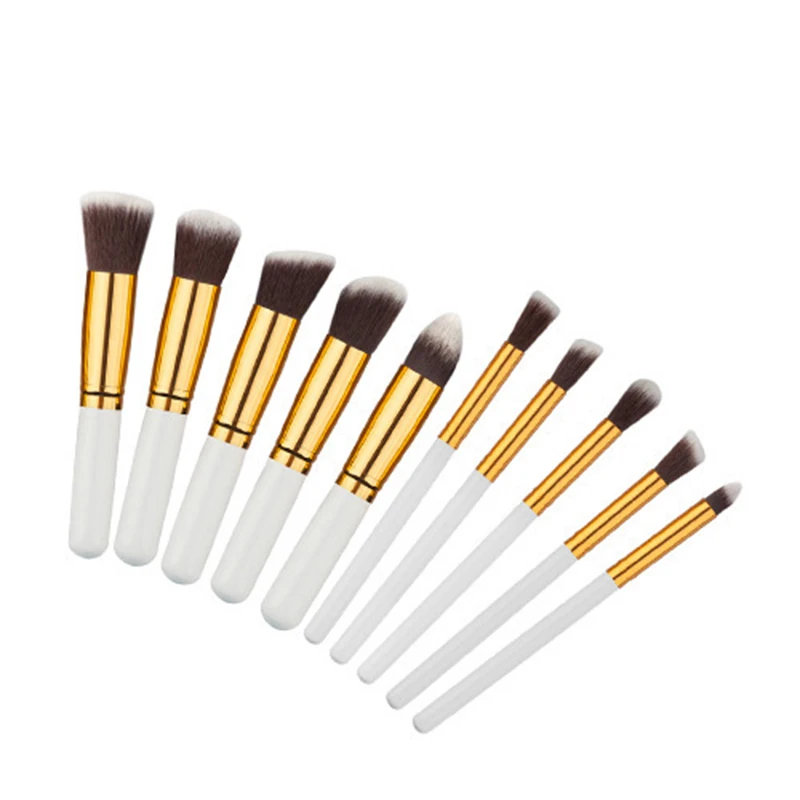 New 10pcs/Set  Makeup Brush Set Facial Whitening Cosmetics Makeup Brush Tool Concealer Foundation Portable Cosmetic Brush Set