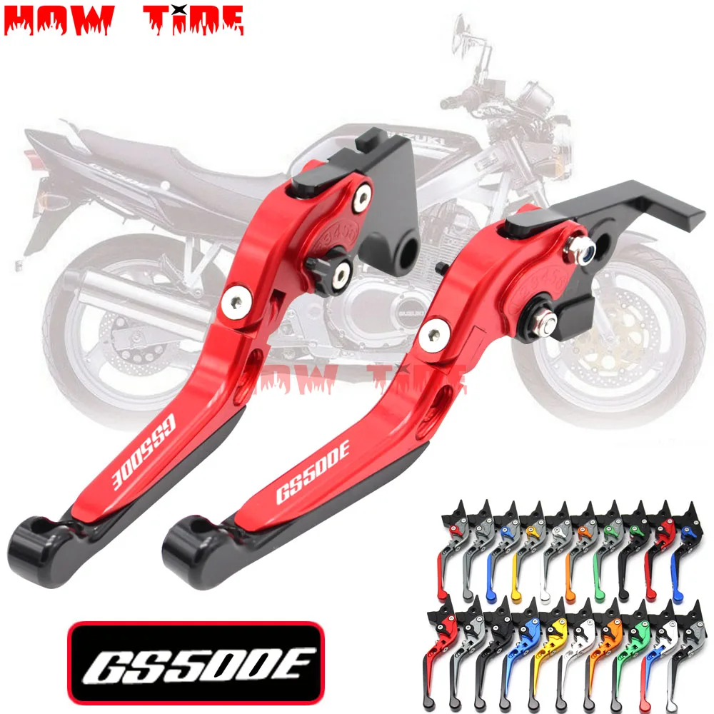 For Suzuki GS500E GS 500E GS 500 E 1994-1998 Motorcycle Folding Extendable CNC Moto Adjustable Clutch Brake Levers