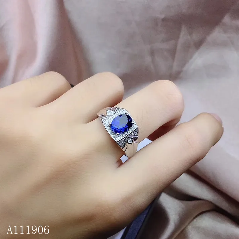 

KJJEAXCMY boutique jewelry 925 sterling silver inlaid natural sapphire female ring support test