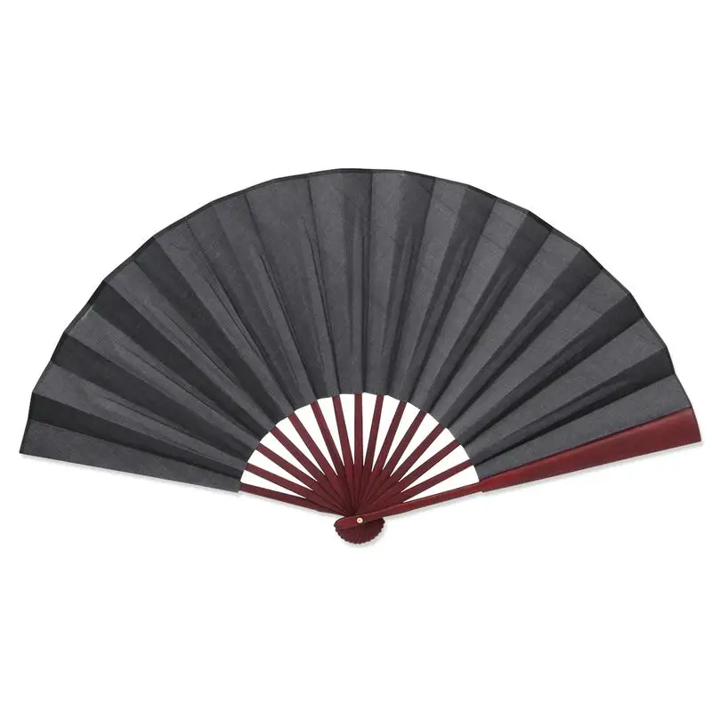 60cm x 33cm Chinese Style Hand-Held Folding Fan Men Folding Bamboo Blank black Fan Wedding Party Gift Hand Fans Collection