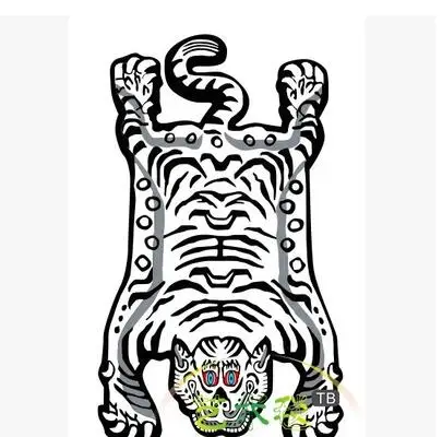 

59x100cm Creative Tiger Skin Pattern Carpet Living Room Rug Bedside Mat Antiskid Doormat