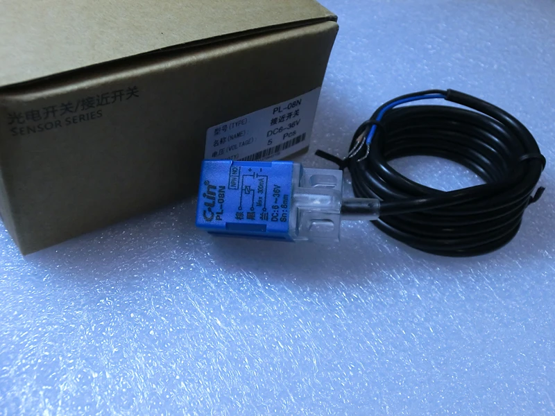 1Pcs PL-08N Inductive proximity switch NPN normally open DC three-wire DC6-36V