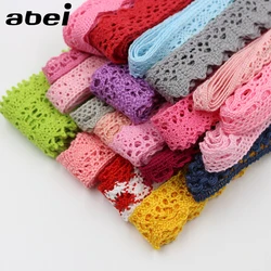 1-3cm 10yards Mix Colorful Cotton Lace Trims Baby Clothing Home Wedding Craft Sewing Cotton Fabric Material DIY Patchwork