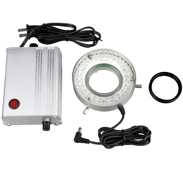 AmScope 60 LED Solid Metal Microscope Ring Light with Heavy-Duty Control Box LED-60MW