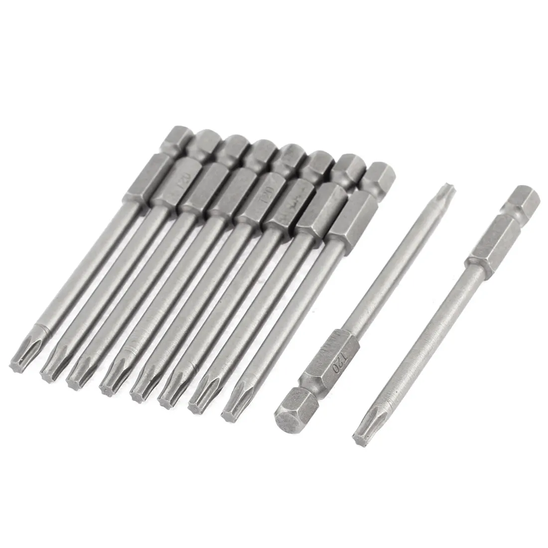 UXCELL 10Pcs T20 Magnetic Torx Tip Screwdriver Bits Round Shank Long Arm 75mm Length Screwdriver Bit Set Hand Tools набор отверт