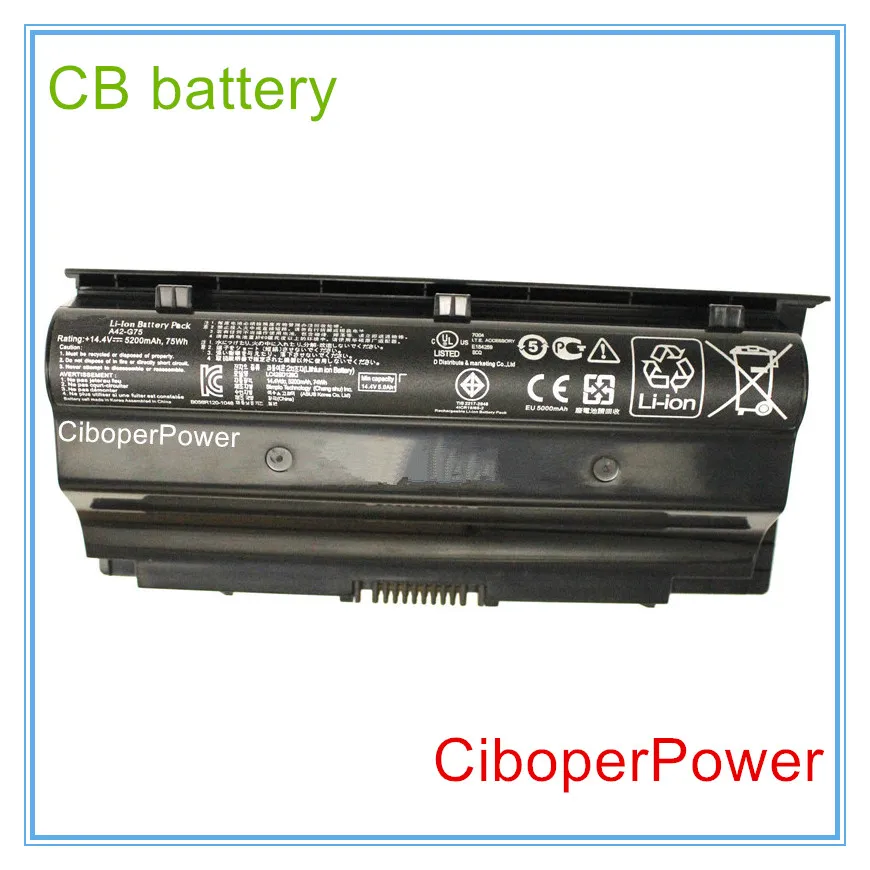 Original quality Battery For 14.4V 75Wh Laptop Battery A42-G75 for G75 G75V G75VM G75VW G75VX