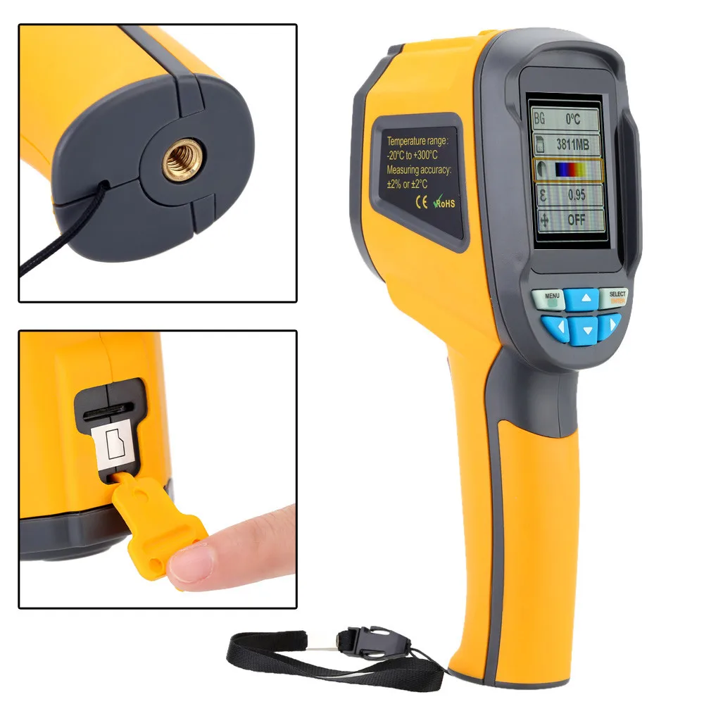 HT-02 Sell Hot Handheld Thermograph Camera Infrared Thermal Camera HT02 Digital Infrared Imager with 2.4 inch Color Lcd Display