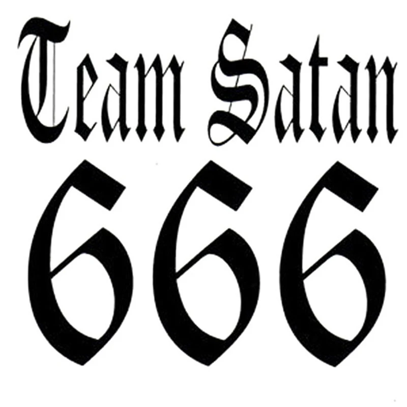 10.3*9.5cm Car Sticker 3D  TEAM SATAN 666 Stickers and Decals Car Styling Funny Sticker On Cars For Ford Audi BMW