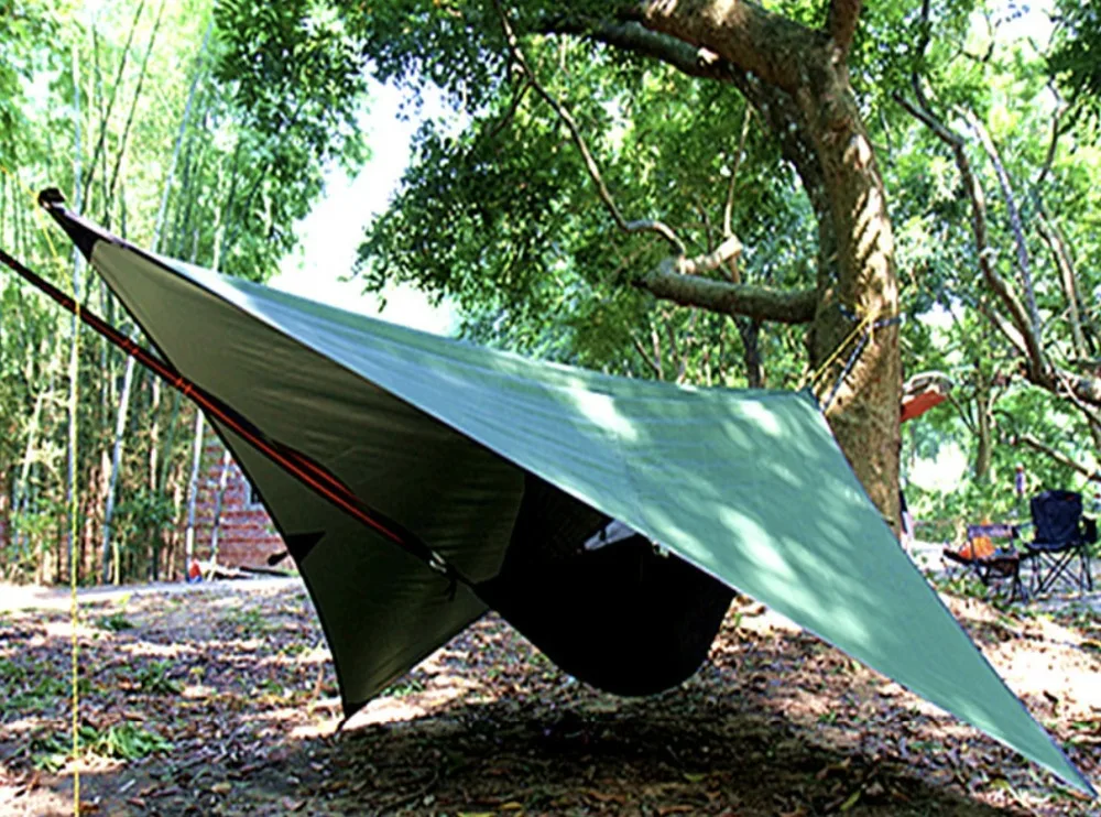 Easy Set Up Portable Hammock Fly Tarp Shelter New Crusader Jungle Hammock Tarp Set Bushcraft Military