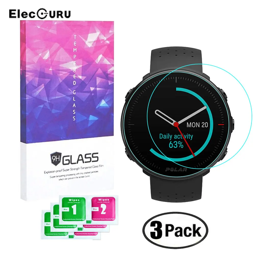 화면 보호기 POLAR Vantage M Smartwatch 9H 2.5D 투명 안티 스크래치 방폭 보호 유리 필름, 강화 유리