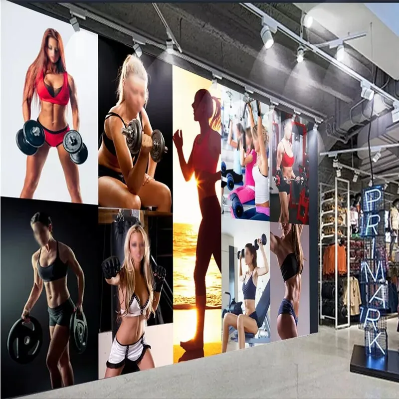 Bodybuilding beauty photography picture gym tooling wall factory wholesale wallpaper mural custom photo wall