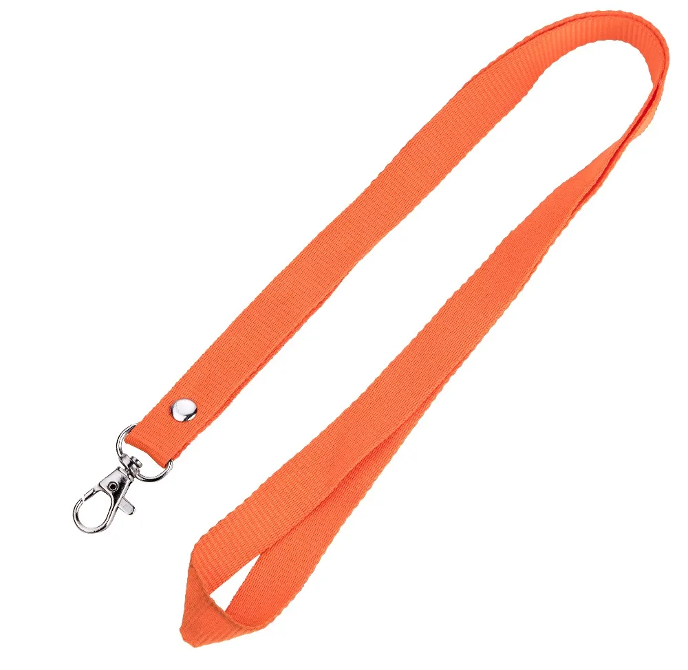 Custom Lanyard Polyester Nylon Screen Imprinted Cheap neck strap with metal clip attachment,Office