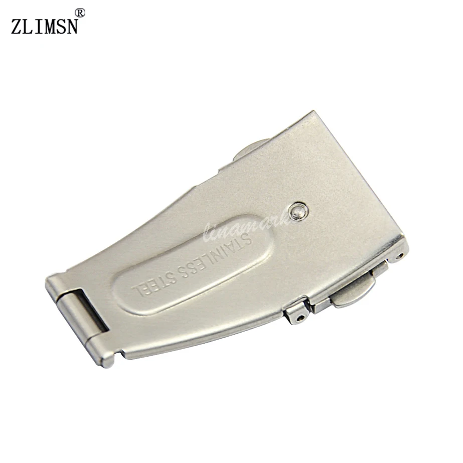 ZLIMSN Steel Buckle Watch Single Metal Butterfly Clasp Fold Stainless Stainless Steel Polished Brushed Deployment Clasps CX01