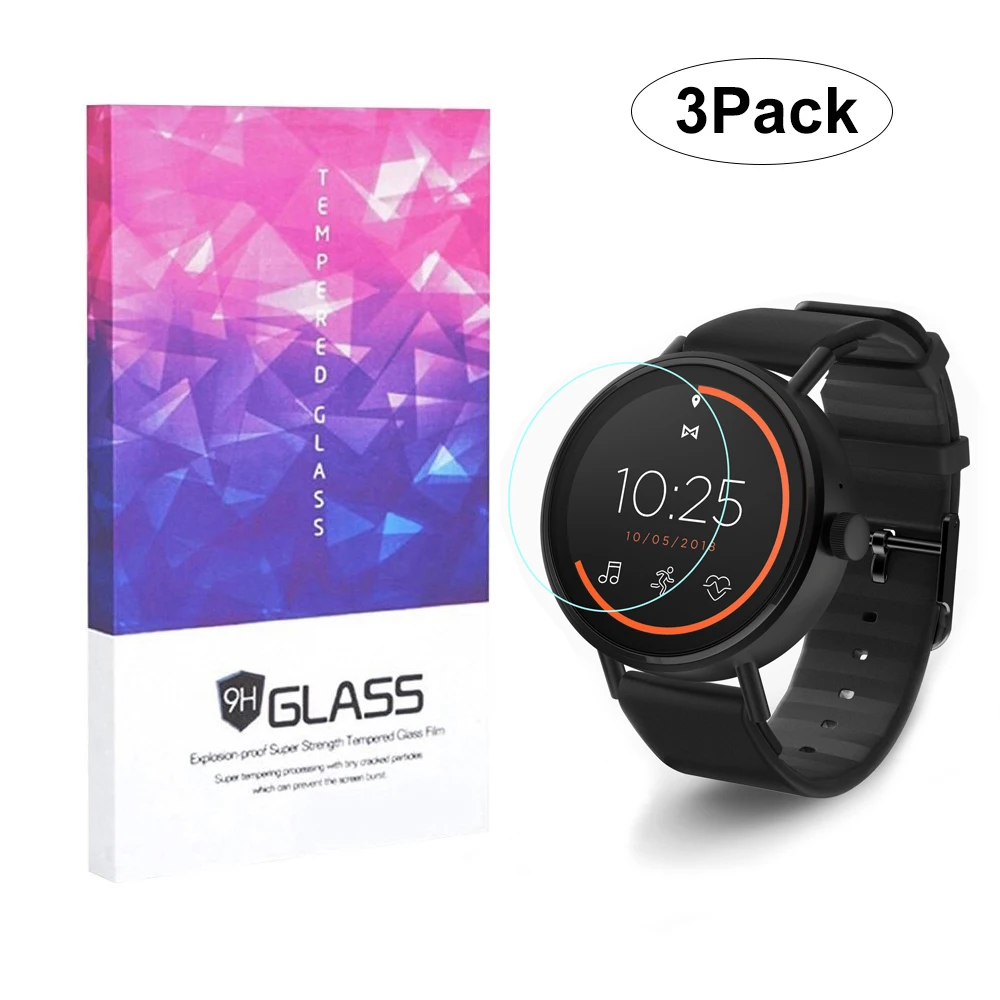 3Pcs Screen Protector For Misfit Vapor 2 Watch(41mm 46mm)Tempered Protective Glass 9H 2.5D HD Explosion-proof Anti Scratch Film