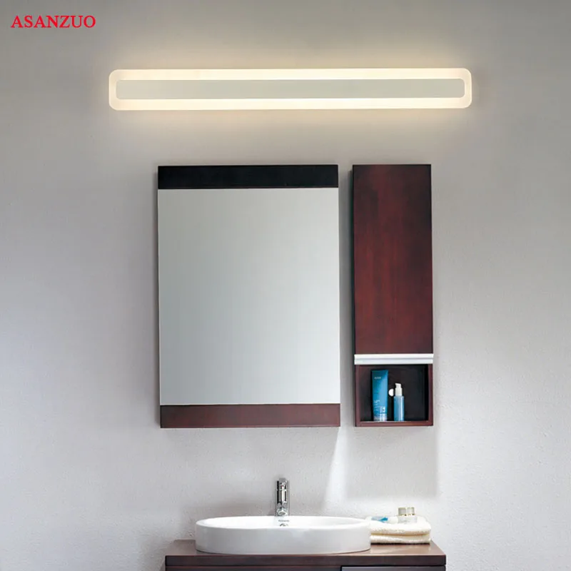 

Acrylic LED Wall lamps bathroom toilet LED mirror light 40/52/80cm AC85-265V aisle corridor decor Wall sconce lighting