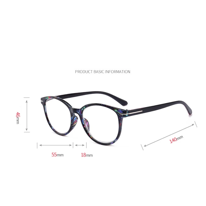 Zilead – lunettes de lecture urltra-light, rétro, rondes et florales, presbytie, hypermétropie, monture à lentilles pour hommes et femmes, dioptrie + 100 + 400