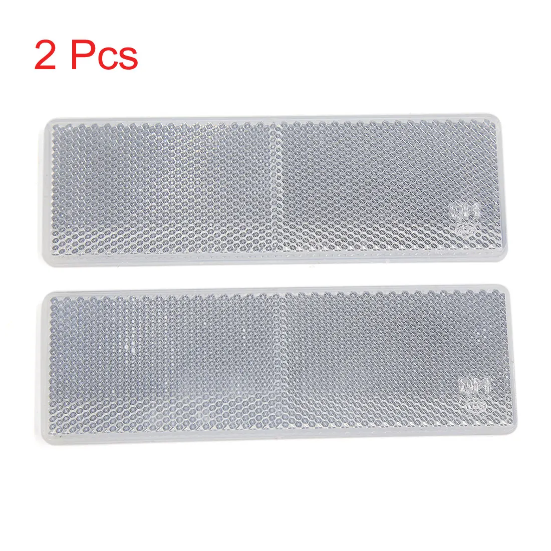 UXCELL 2Pcs White Plastic Reflective Plate Adhesive Reflector 145Mm X 50Mm For Car