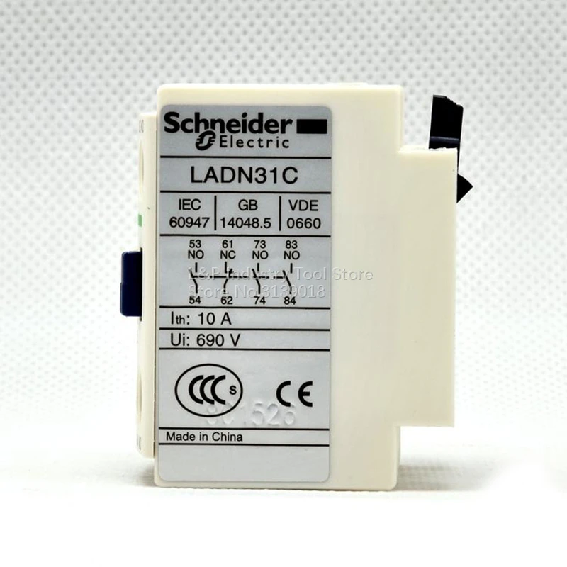 5PCS/LOT Original Schneider Electric Control LADN31C Auxiliary Contact Block Auxiliary Contact 3NO 1NC For LC1D Series Contactor