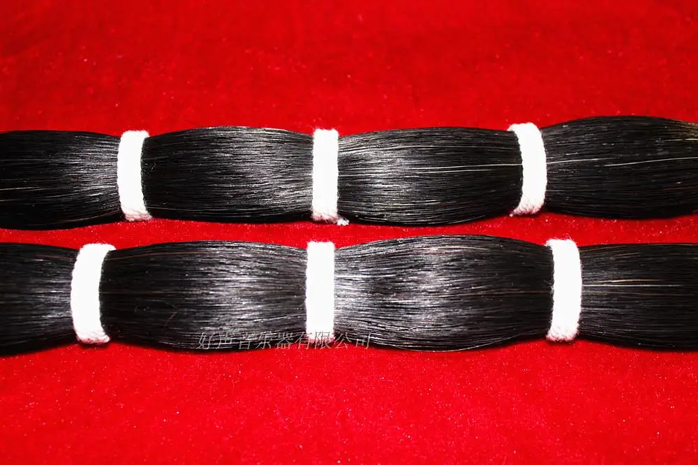 

250g violin viola cello double bass Mongolia pure natural black bow hair horsetail 80-85cm