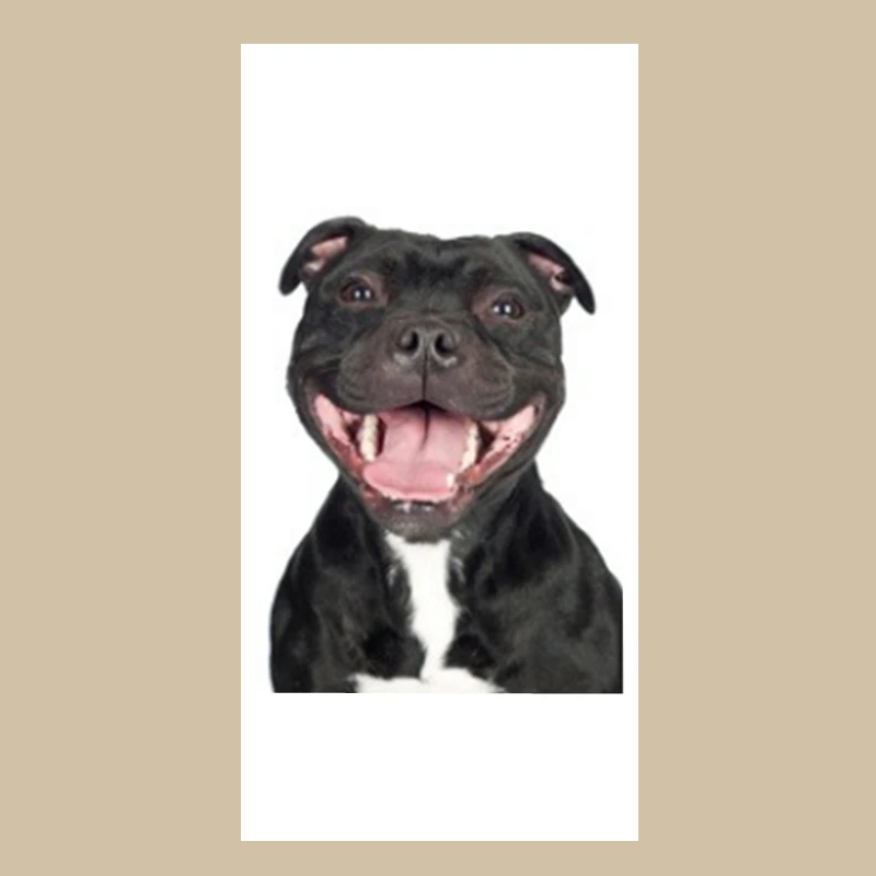 Funny Smiling Staffordshire Bull Terrier Dog Gift Cute Bull Terrier Dogs Beach Travel Towel Micorfiber Puppy Pup Pet Hand Towels