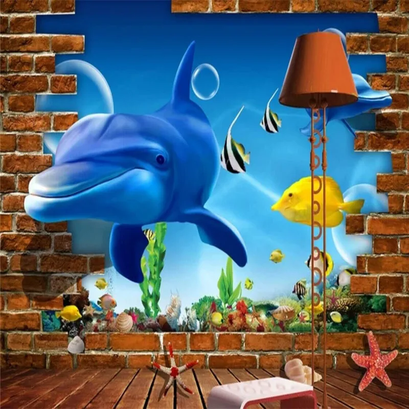 3D Mural Underwater World Wall Professional Production Wallpaper Mural Custom Photo