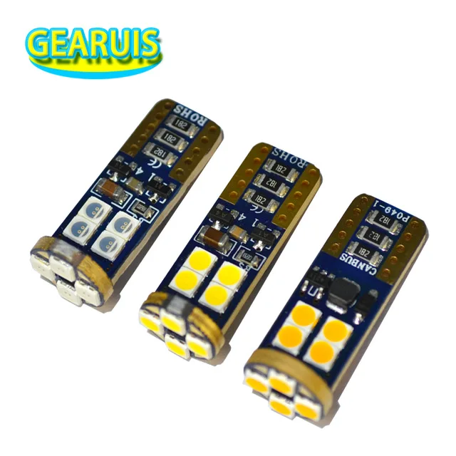 

10 шт. W5W светодиодный canbus T10 12 smd 3030 без ошибок автомобильные лампы с поворотным боковым номерным знаком светильник для багажника осветительный светильник s Белый Красный Янтарный