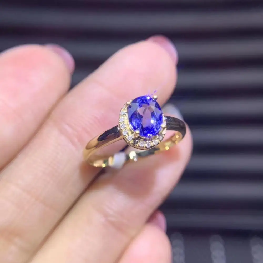 KJJEAXCMY đồ trang sức cửa hàng 18 k vàng dát sapphire tự nhiên nhẫn nữ mô hình hỗ trợ thử nghiệm