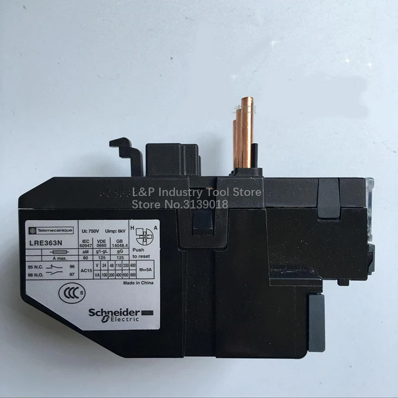 Original Schneider Easy TeSys Protect LRE363N 63-80A Adjustable Thermal Overload Relay LRN363N For Electrical Contacts LC1N D3N