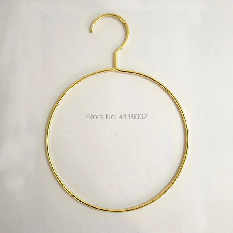 100pcs Fashion Rose Gold Circle Hangers For Clothes Scarf Towel Tie Drying Storage Organizer Rack Adult And Children Hanger