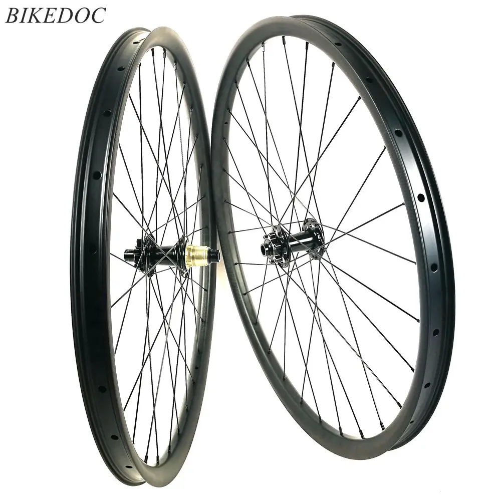 BIKEDOC Carbon Fibre Mountain Bike 29er MTB Bicycle Wheels Powerway M81 Hub XD body