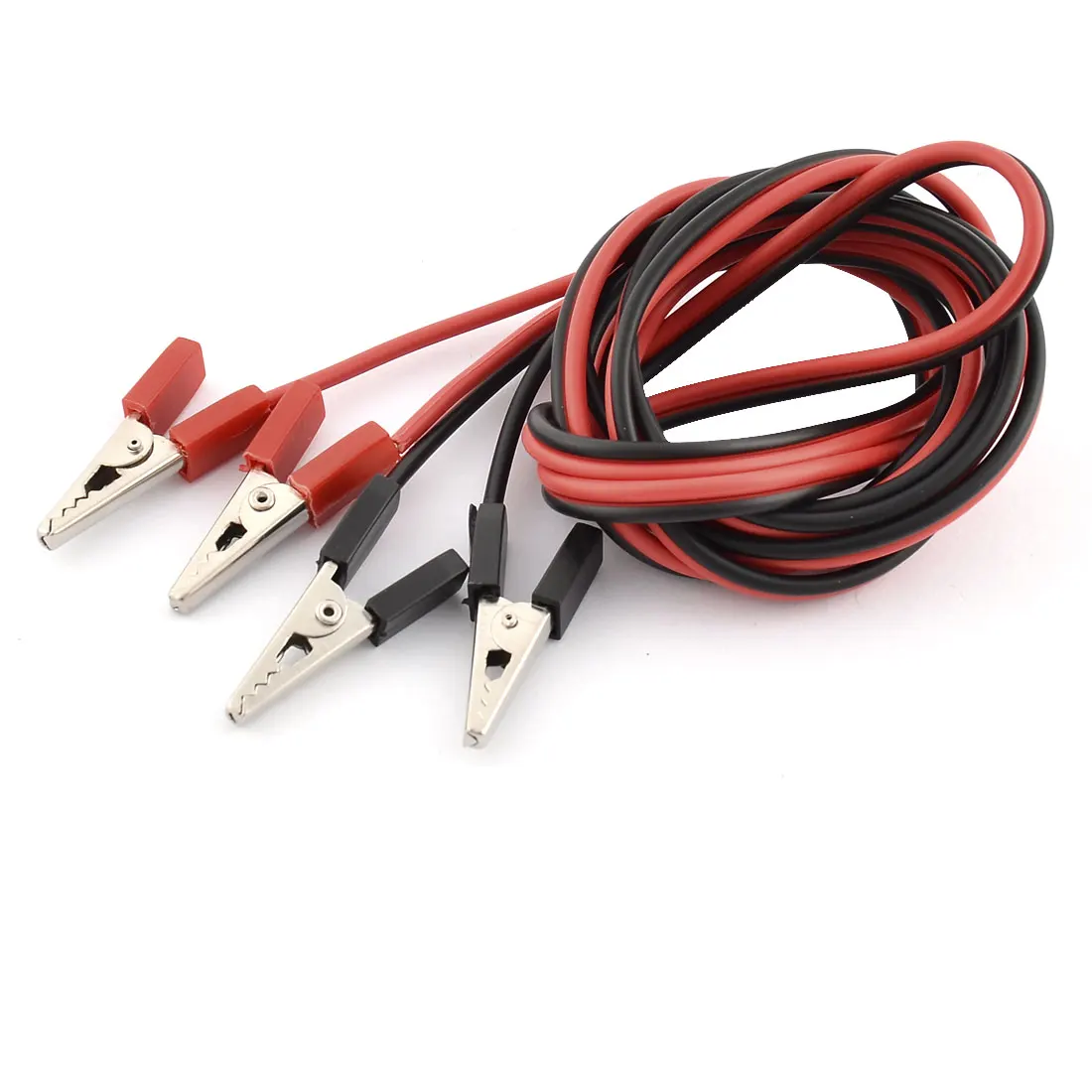 Uxcell 1pcs Double End Alligator Clip Clamp Battery Test Jumper Cable 1.5M Long Battery Cable for Truckers Contractors