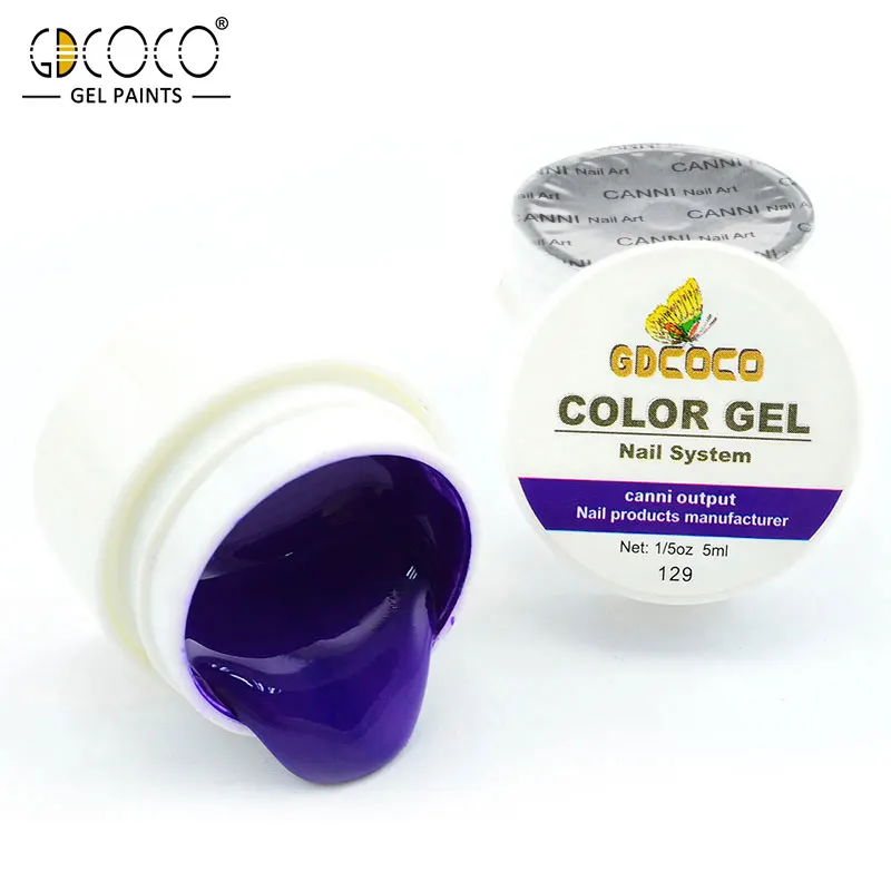 Gdcoco-novo esmalte em gel para arte em unhas, 5ml, uv, cor pura, faça você mesmo, decoração para unhas, esmalte em gel para secagem