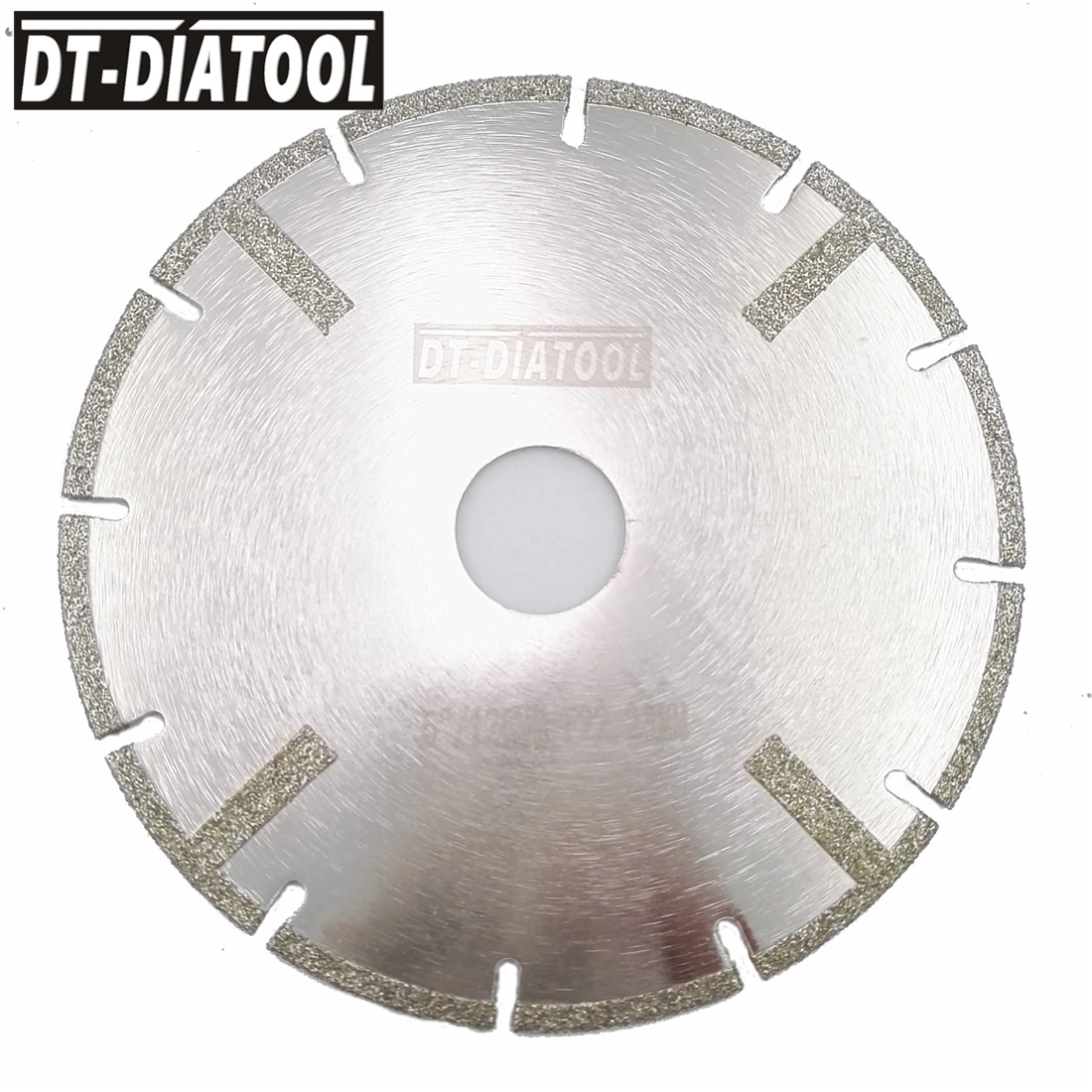 DT-DIATOOL 5inch Electroplated Diamond Saw Blade Bore 22.23MM With Protection 125MM Reinforced Cutting Discs for Marble Tile