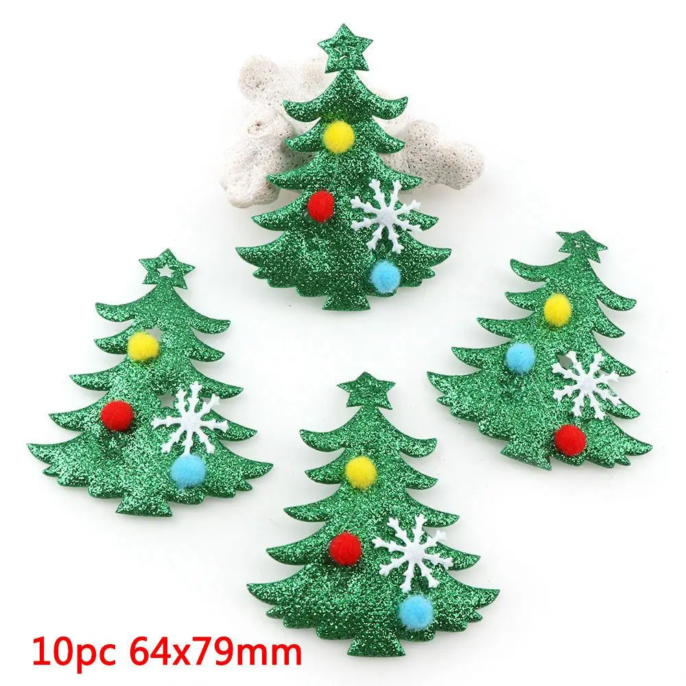 Non-woven patches Felt Christmas Tree Patches Die Cut  Appliques for DIY Sewing Craft Cute Fabric Cloth Patch