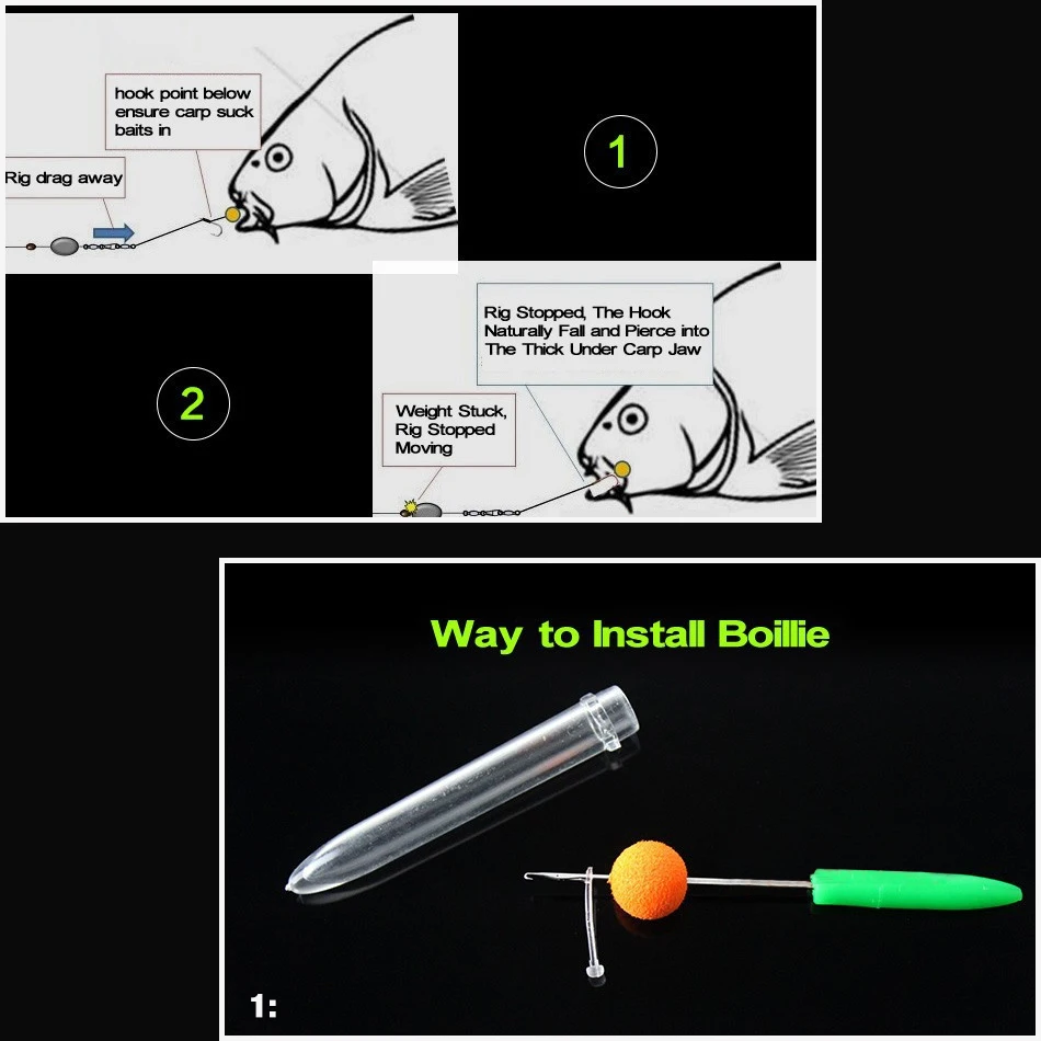 MNFT Extensor de Paradas para Boilies - Tapones Transparentes - imagen 3