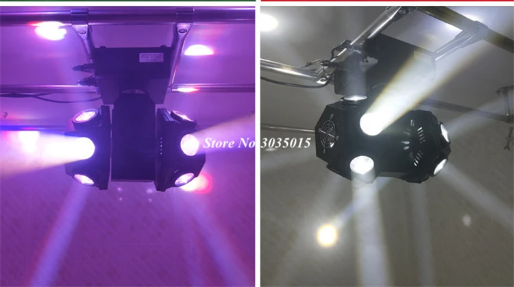 Imagem -06 - Canhão de Luz Led com 12 Braços Duplos Cabeças Móveis para Futebol Rgbw em Lâmpada de Palco com Feixe de Cores para Bar de Casamento Envio Rápido