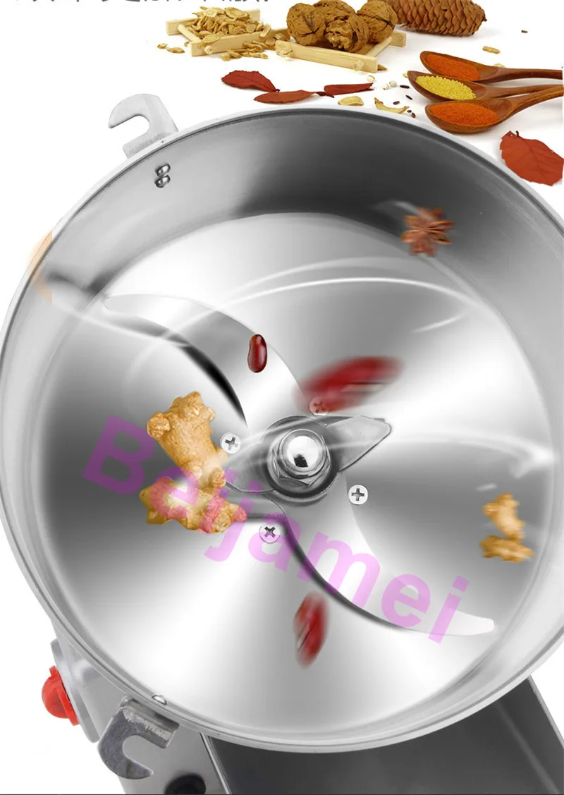 BEIJAMEI 2500g 4500g Electric Grain Grinder Machine Swing Type Mill Powder for Grinding Various Spice Herb Chinese Medicine