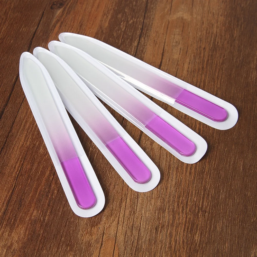 4pcs Crystal Glass Nail File Set For Manicure Art Nail Polish Buffer Polishing Sanding Skirt Manicure Makeup Nail Buff Care Tool