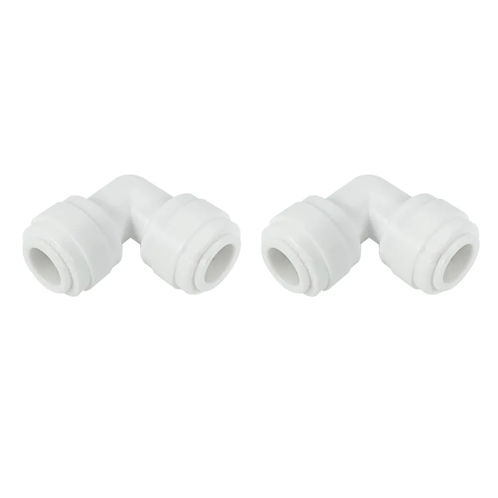 Union Elbow 3/8 "X 3/8" Cepat Menghubungkan QC Sistem Ro Fittings - 2 Pack