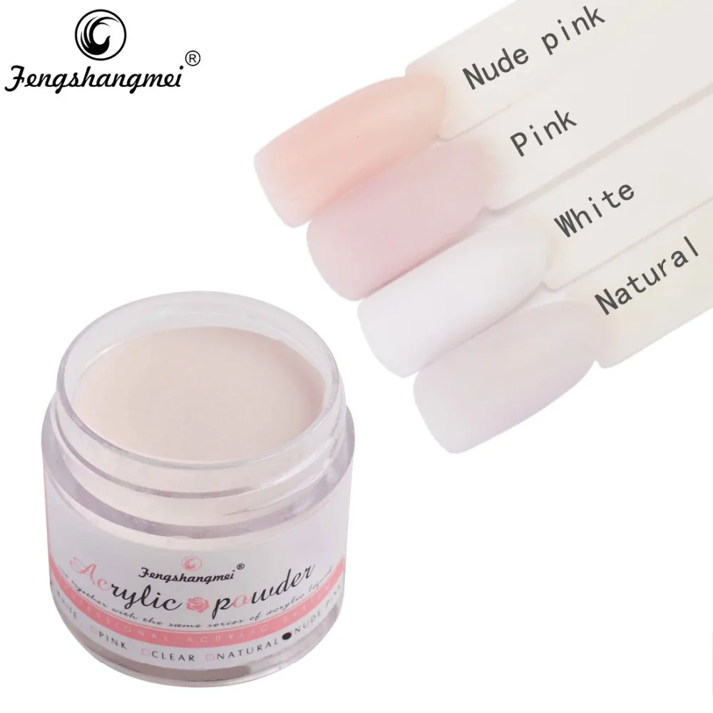 fengshangmei Clear Nail Sculpture Powder White Nail 3D Art Design Color Builder Powder Pink Nail Acrylic Powder