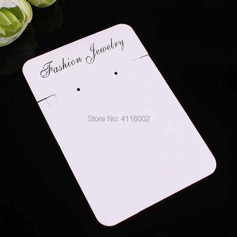 2000pcs 6.8*10cm Kraft Paper Jewelry Cards Necklace Displays Packaging Hanging Paper Holder Price Tag